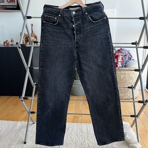 Levi’s Ribcage Straight Ankle Black Jeans